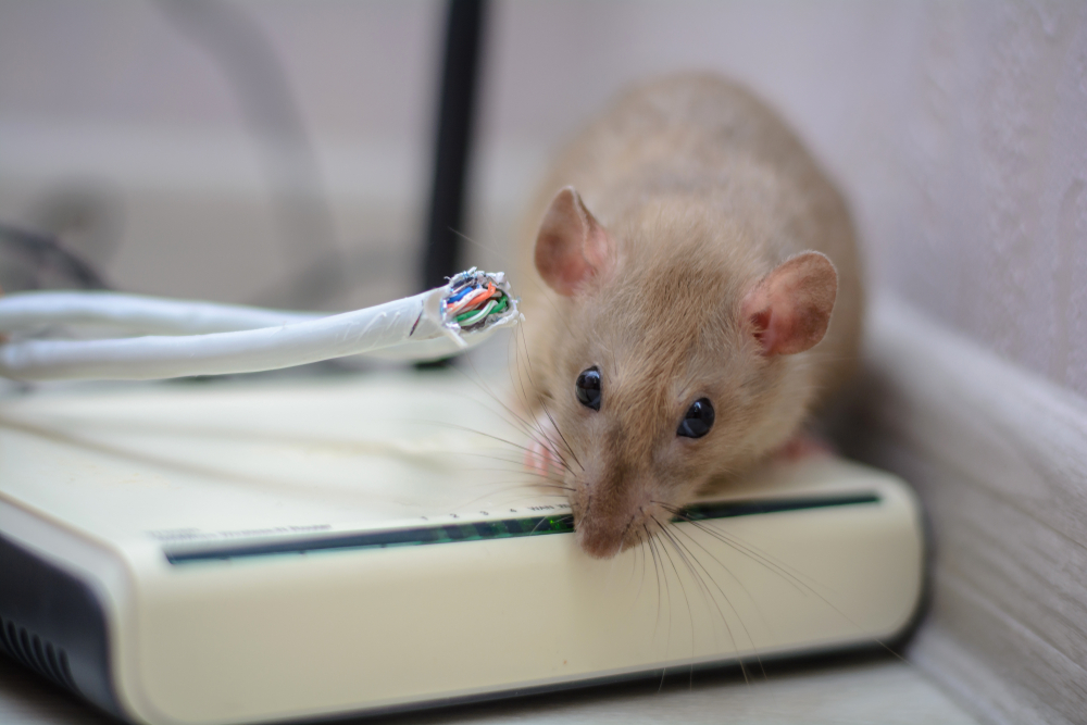 damaged,wires,from,internet,connection.,the,rat,gnawed,through,the